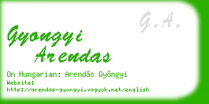 gyongyi arendas business card